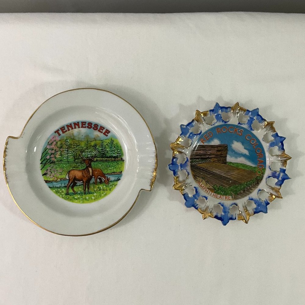 VINTAGE SET of Themed Souvenir 8.5" Plates